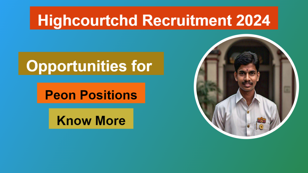 Highcourtchd Recruitment 2024