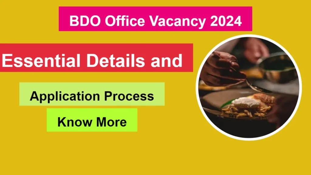 BDO Office Vacancy 2024